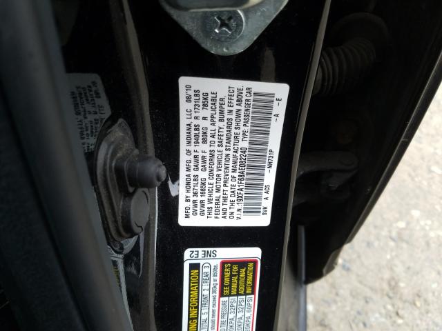 19XFA1F68AE082240 - 2010 HONDA CIVIC LX-S  صورة 10