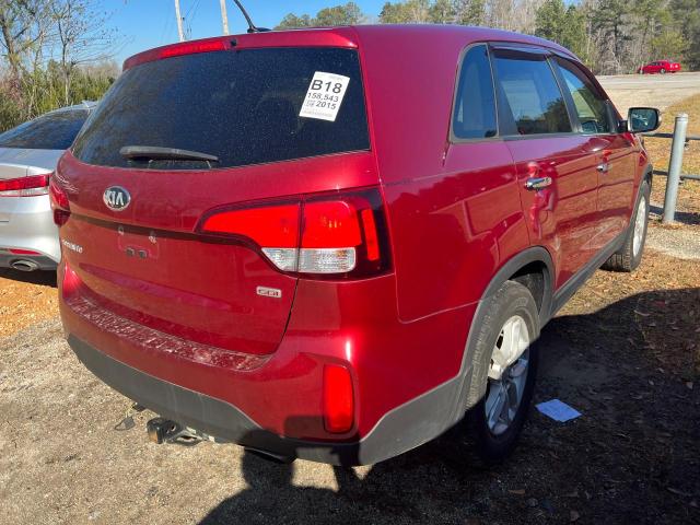 5XYKT3A61FG578941 - 2015 KIA SORENTO LX RED photo 4