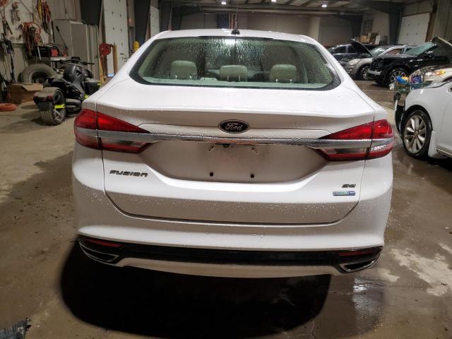 3FA6P0T97HR347939 - 2017 FORD FUSION SE WHITE photo 6