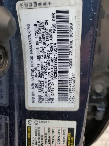 1NXBR32E86Z739574 - 2006 TOYOTA COROLLA CE BLUE photo 12