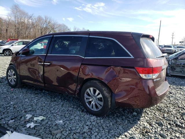 5FNRL5H61HB022316 - 2017 HONDA ODYSSEY EXL BURGUNDY photo 2