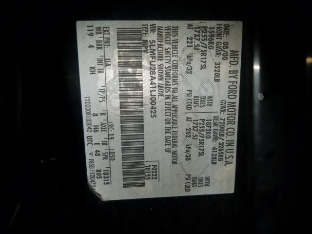 5LMFU28A41LJ00425 - 2001 LINCOLN NAVIGATOR  照片 10