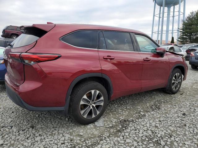5TDHZRBH5MS118323 - 2021 TOYOTA HIGHLANDER XLE BURGUNDY photo 3