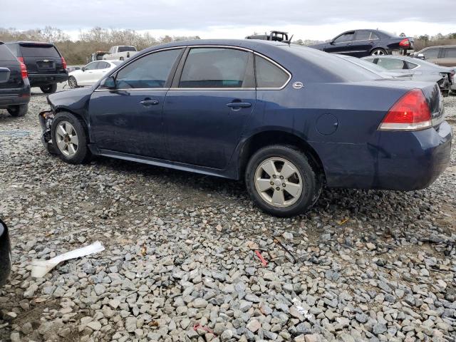 2G1WT57K191280091 - 2009 CHEVROLET IMPALA 1LT BLUE photo 2