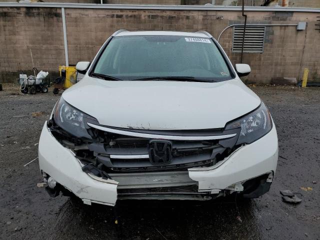 5J6RM4H75DL086425 - 2013 HONDA CR-V EXL WHITE photo 5