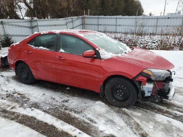 2T1BURHE6HC940838 - 2017 TOYOTA COROLLA L RED photo 4