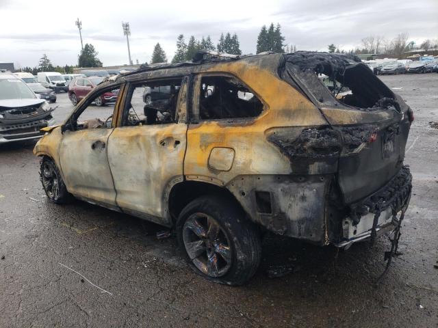 5TDDGRFH5JS046694 - 2018 TOYOTA HIGHLANDER HYBRID LIMITED BURN photo 2