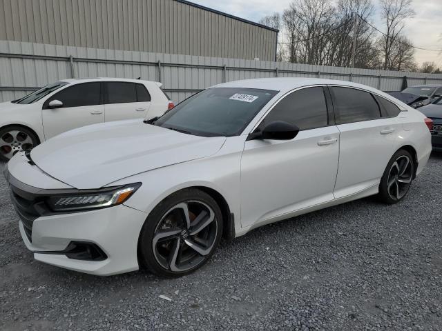 1HGCV1F31NA103694 - 2022 HONDA ACCORD SPORT WHITE photo 1