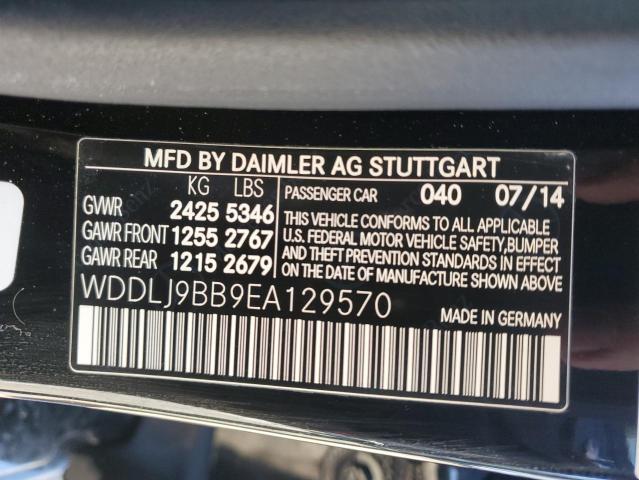 WDDLJ9BB9EA129570 - 2014 MERCEDES-BENZ CLS 550 4MATIC BLACK photo 12