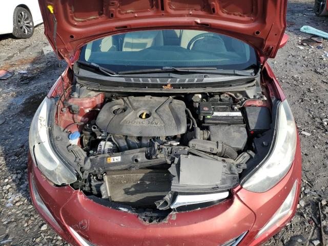 5NPDH4AE8EH503586 - 2014 HYUNDAI ELANTRA SE RED photo 11