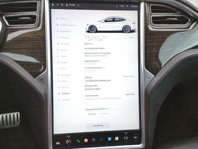 5YJSA1H24EFP69207 - 2014 TESLA MODEL S Սպիտակ լուսանկար 9