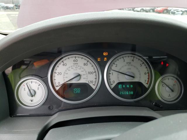 2A8HR54P28R710833 - 2008 CHRYSLER TOWN & COU TOURING BURGUNDY photo 9