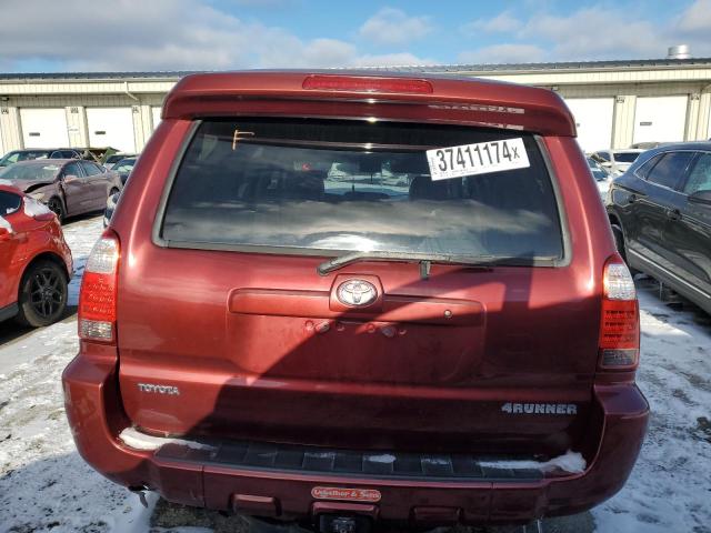 JTEBT17R968029139 - 2006 TOYOTA 4RUNNER LIMITED RED photo 6