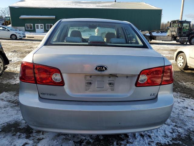 KNAGE123X85267803 - 2008 KIA OPTIMA LX SILVER photo 6