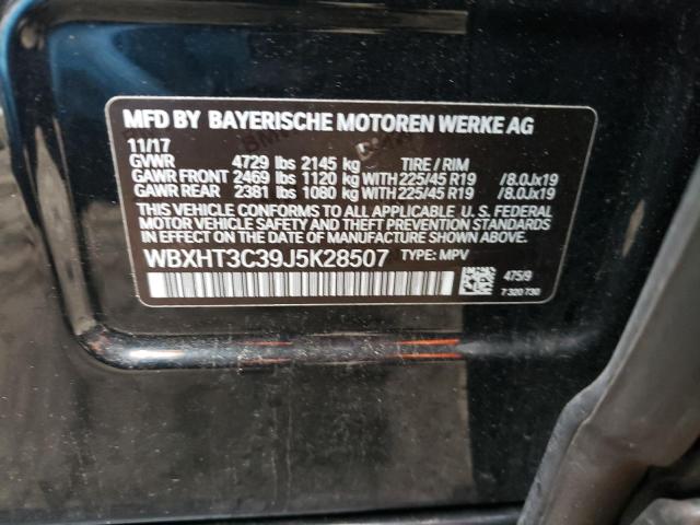WBXHT3C39J5K28507 - 2018 BMW X1 XDRIVE28I BLACK photo 13