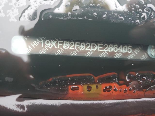 19XFB2F92DE286405 - 2013 HONDA CIVIC EXL შავი ფოტო 12