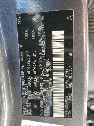 5TDGZRAH5MS523899 - 2021 TOYOTA HIGHLANDER XLE ნაცრისფერი ფოტო 14