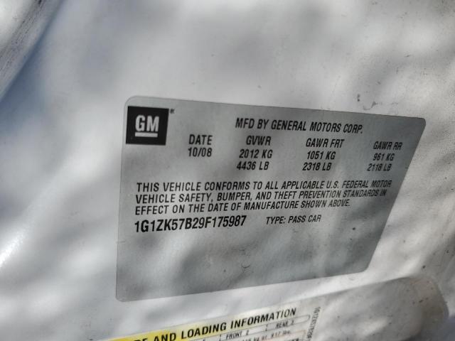 1G1ZK57B29F175987 - 2009 CHEVROLET MALIBU LTZ თეთრი ფოტო 13