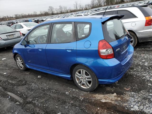 JHMGD38687S028932 - 2007 HONDA FIT S 蓝色 照片 2