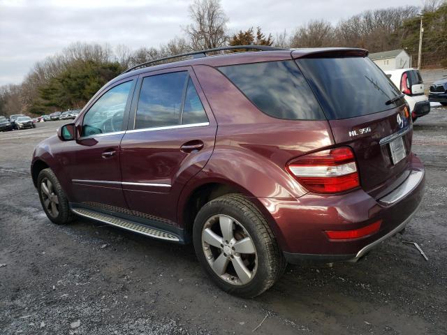 4JGBB8GB6AA614373 - 2010 MERCEDES-BENZ ML 350 4MATIC BURGUNDY photo 2
