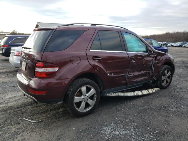4JGBB8GB6AA614373 - 2010 MERCEDES-BENZ ML 350 4MATIC BURGUNDY photo 3