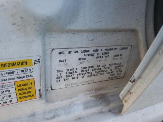 KL1TD56698B209724 - 2008 CHEVROLET AVEO BASE Ağ foto 13