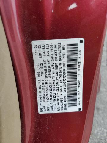 SHSRD78566U416691 - 2006 HONDA CR-V LX RED photo 12