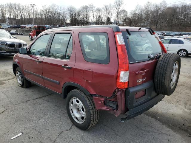 SHSRD78566U416691 - 2006 HONDA CR-V LX RED photo 2