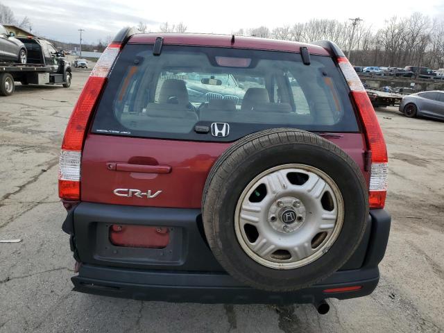 SHSRD78566U416691 - 2006 HONDA CR-V LX RED photo 6