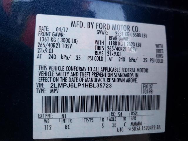 2LMPJ6LP1HBL35723 - 2017 LINCOLN MKX RESERVE Mavi foto 14