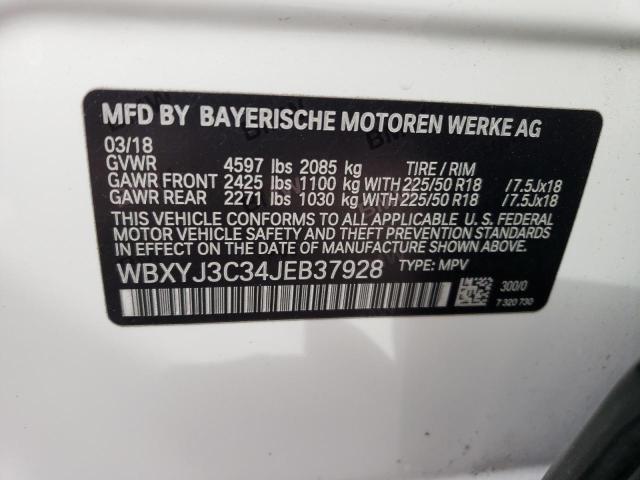 WBXYJ3C34JEB37928 - 2018 BMW X2 SDRIVE28I Ağ foto 14