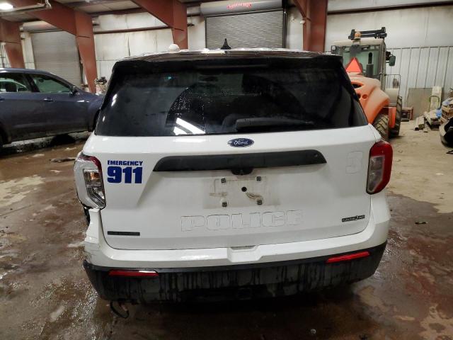 1FM5K8AB8LGB67406 - 2020 FORD EXPLORER POLICE INTERCEPTOR WHITE photo 6