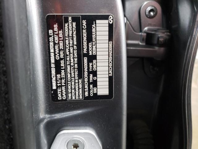 SJKCH5CR5HA030983 - 2017 INFINITI QX30 BASE GRAY photo 13