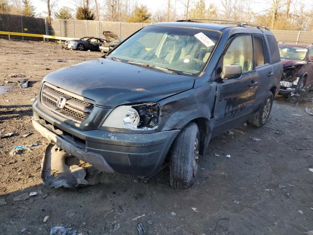 2HKYF18423H590854 - 2003 HONDA PILOT EX BLUE photo 1