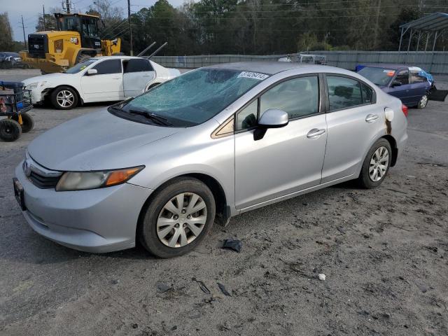 2HGFB2F59CH334175 - 2012 HONDA CIVIC LX SILVER photo 1