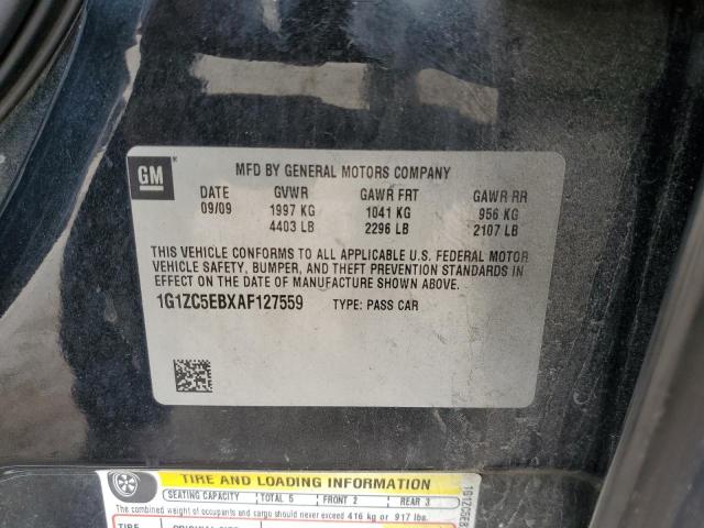 1G1ZC5EBXAF127559 - 2010 CHEVROLET MALIBU 1LT 黑色 照片 12