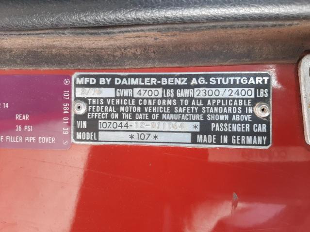 10704412011064 - 1973 MERCEDES-BENZ 450SL RED photo 12