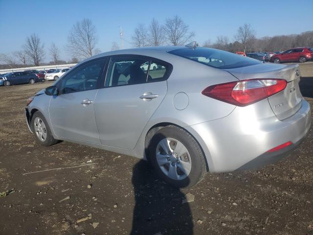 KNAFK4A64F5308876 - 2015 KIA FORTE LX SILVER photo 2