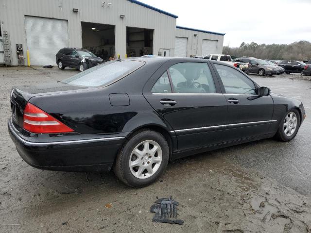 WDBNG70J62A231077 - 2002 MERCEDES-BENZ S 430 BLACK photo 3