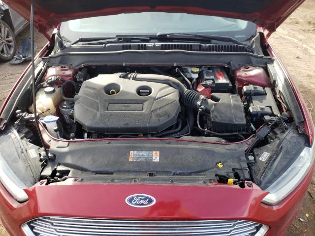 3FA6P0D93FR139309 - 2015 FORD FUSION TITANIUM RED photo 11