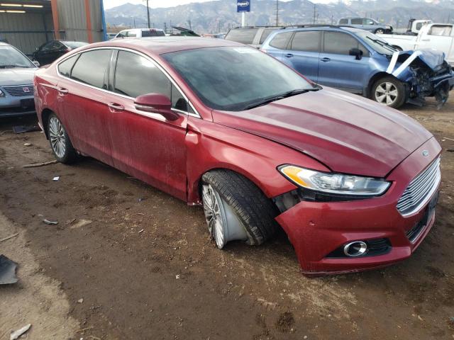 3FA6P0D93FR139309 - 2015 FORD FUSION TITANIUM RED photo 4