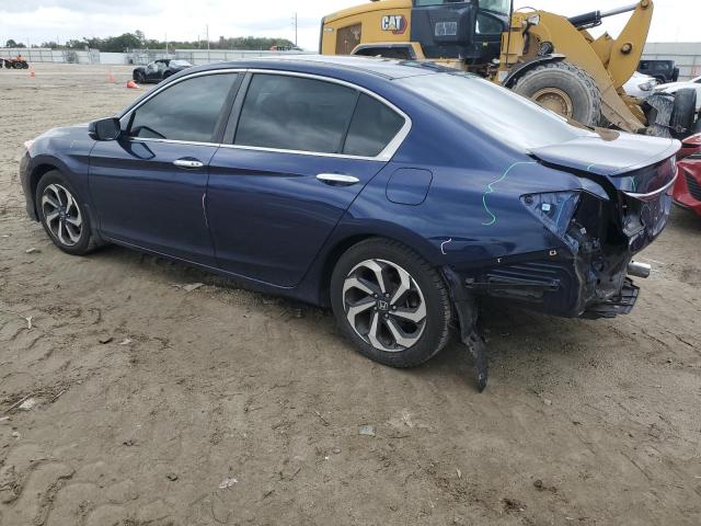 1HGCR2F86GA138062 - 2016 HONDA ACCORD EXL BLUE photo 2