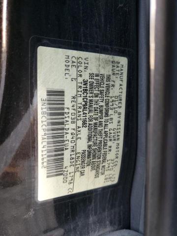 3N1BC1CP9AL411662 - 2010 NISSAN VERSA S BLACK photo 13