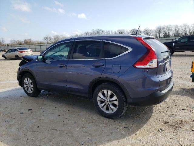 2HKRM3H75DH502459 - 2013 HONDA CR-V EXL BLUE photo 2