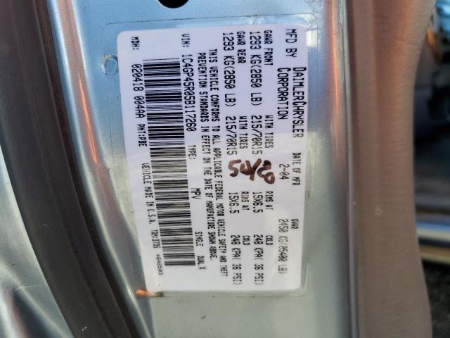 1C4GP45R05B117260 - 2005 CHRYSLER TOWN & COU ვერცხლისფერი ფოტო 13