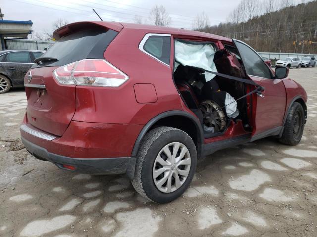 KNMAT2MTXGP603647 - 2016 NISSAN ROGUE S RED photo 3