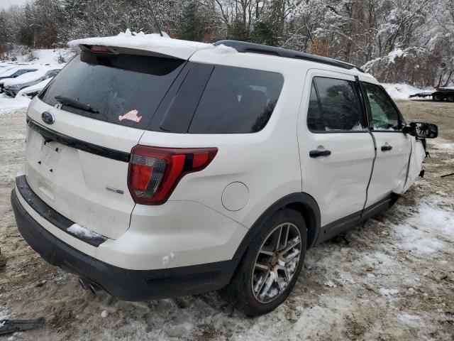 1FM5K8GT4KGA02211 - 2019 FORD EXPLORER SPORT WHITE photo 3