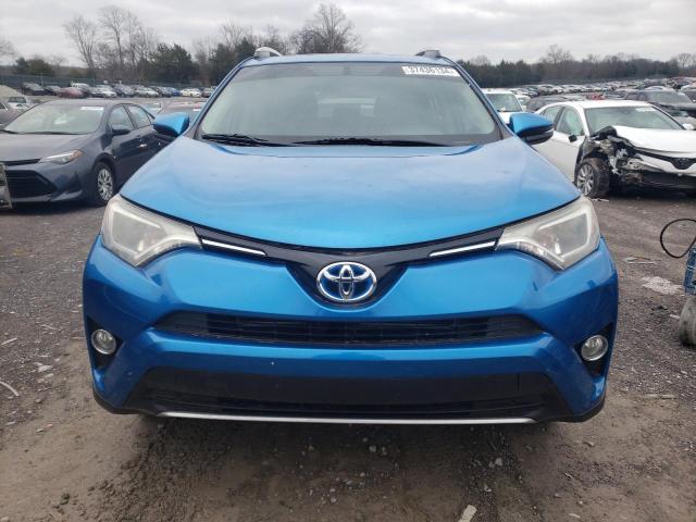 JTMRJREV4GD007128 - 2016 TOYOTA RAV4 HV XLE BLUE photo 5