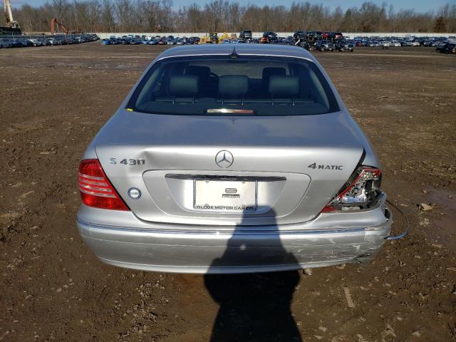 WDBNG83J83A367665 - 2003 MERCEDES-BENZ S 430 4MATIC SILVER photo 6