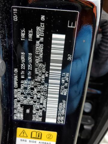 JTJBARBZ7J2173040 - 2018 LEXUS NX 300 BASE შავი ფოტო 13